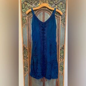 NWT Sakkas Boho Corset Type Dress Navy L/XL